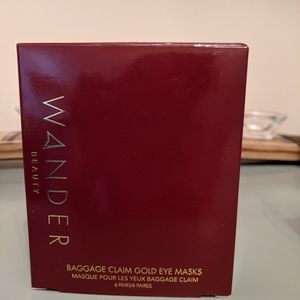 NWT Wander Beauty Baggage Claim Gold Eye Masks